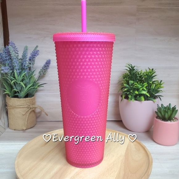 💕Starbucks Barbie Fall 2021 Hot Pink Jelly Barbie Studded Tumbler Cold Cup - Picture 2 of 5